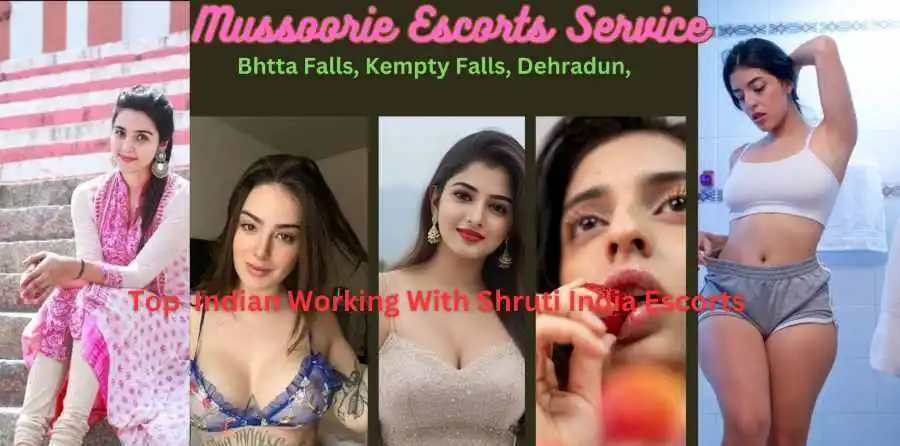 5 Girls wearing different clothes and getting their photos clicked for working at Mussoorie Escorts.