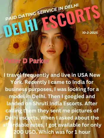 Client Review 3 Peter D Parker Best Escort service In Delhi